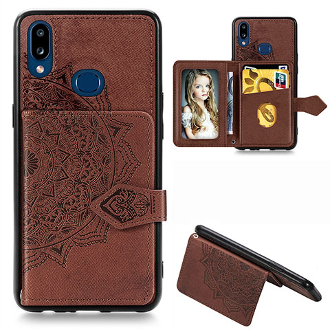 Funda Silicona Carcasa Ultrafina Goma con Magnetico S03D para Samsung Galaxy A10s Marron