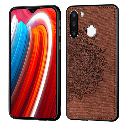 Funda Silicona Carcasa Ultrafina Goma con Magnetico S03D para Samsung Galaxy A21 European Marron