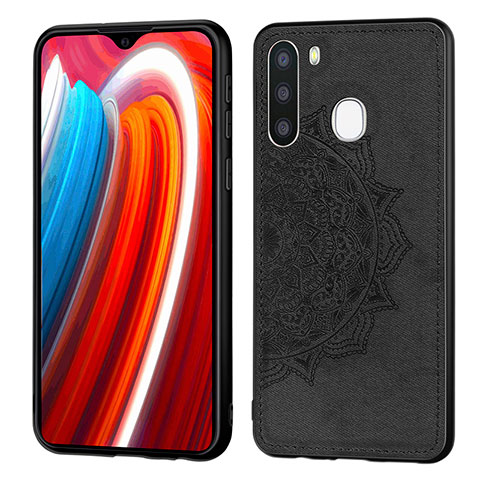 Funda Silicona Carcasa Ultrafina Goma con Magnetico S03D para Samsung Galaxy A21 European Negro