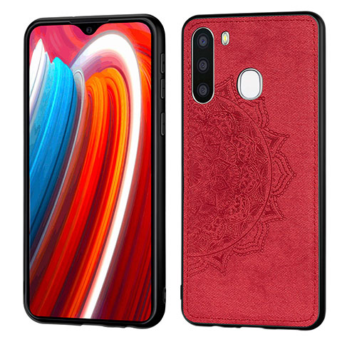 Funda Silicona Carcasa Ultrafina Goma con Magnetico S03D para Samsung Galaxy A21 European Rojo