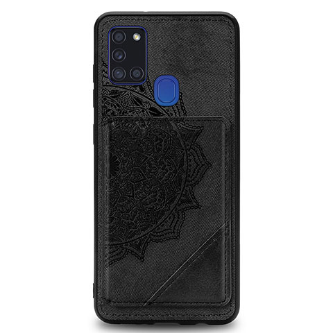 Funda Silicona Carcasa Ultrafina Goma con Magnetico S03D para Samsung Galaxy A21s Negro