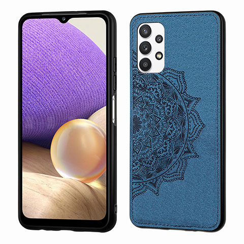 Funda Silicona Carcasa Ultrafina Goma con Magnetico S03D para Samsung Galaxy A32 5G Azul