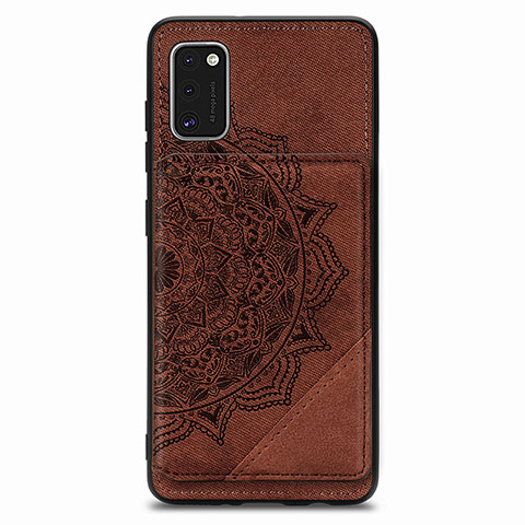 Funda Silicona Carcasa Ultrafina Goma con Magnetico S03D para Samsung Galaxy A41 Marron