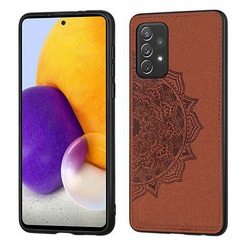 Funda Silicona Carcasa Ultrafina Goma con Magnetico S03D para Samsung Galaxy A52 4G Marron