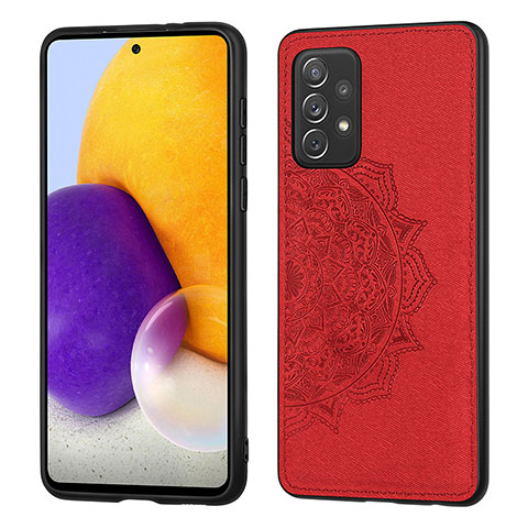 Funda Silicona Carcasa Ultrafina Goma con Magnetico S03D para Samsung Galaxy A52 4G Rojo