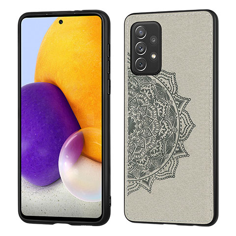 Funda Silicona Carcasa Ultrafina Goma con Magnetico S03D para Samsung Galaxy A52 5G Gris