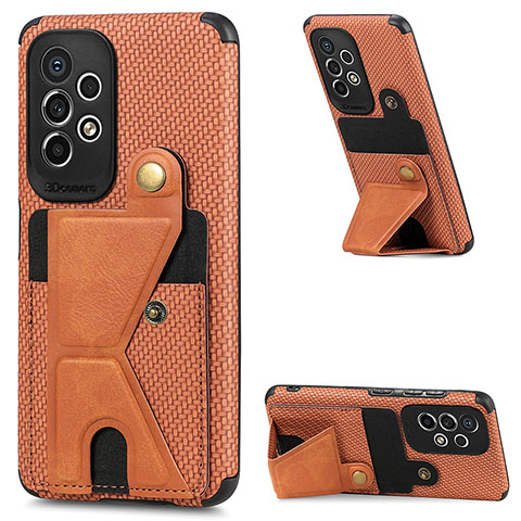 Funda Silicona Carcasa Ultrafina Goma con Magnetico S03D para Samsung Galaxy A53 5G Marron