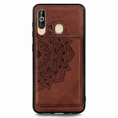 Funda Silicona Carcasa Ultrafina Goma con Magnetico S03D para Samsung Galaxy A60 Marron