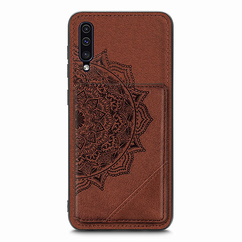 Funda Silicona Carcasa Ultrafina Goma con Magnetico S03D para Samsung Galaxy A70 Marron