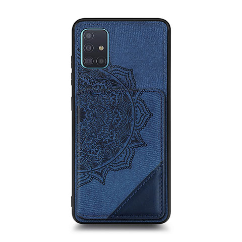 Funda Silicona Carcasa Ultrafina Goma con Magnetico S03D para Samsung Galaxy A71 5G Azul