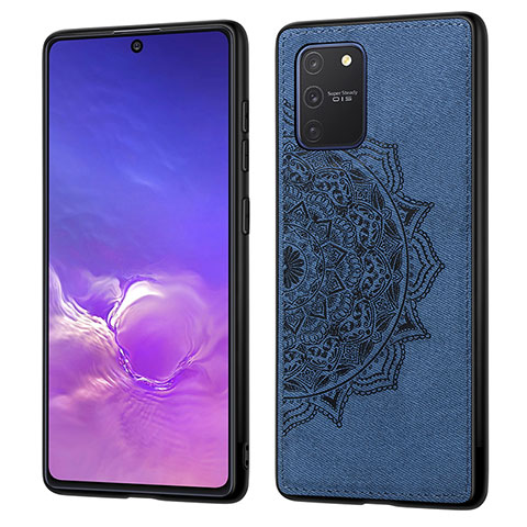 Funda Silicona Carcasa Ultrafina Goma con Magnetico S03D para Samsung Galaxy A91 Azul