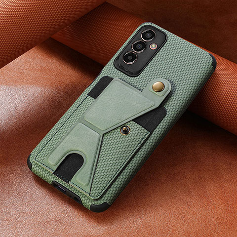 Funda Silicona Carcasa Ultrafina Goma con Magnetico S03D para Samsung Galaxy F13 4G Verde