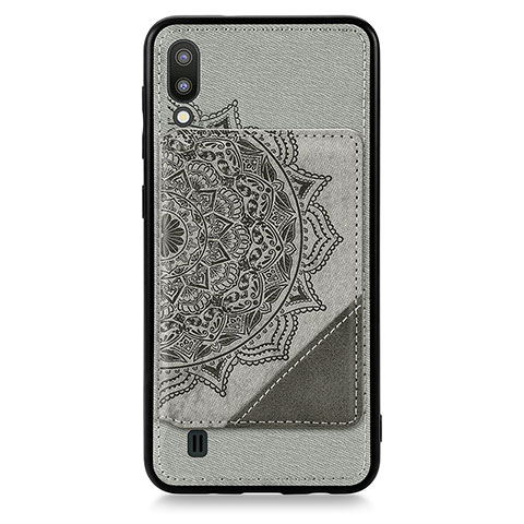 Funda Silicona Carcasa Ultrafina Goma con Magnetico S03D para Samsung Galaxy M10 Gris