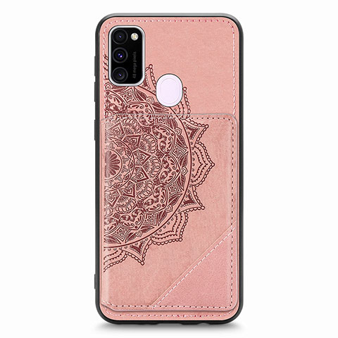 Funda Silicona Carcasa Ultrafina Goma con Magnetico S03D para Samsung Galaxy M30s Oro Rosa