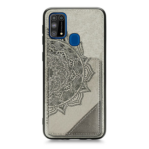 Funda Silicona Carcasa Ultrafina Goma con Magnetico S03D para Samsung Galaxy M31 Gris