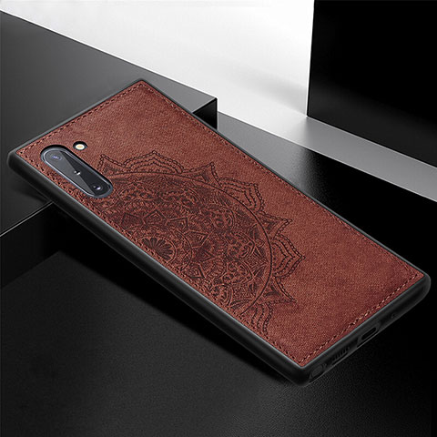 Funda Silicona Carcasa Ultrafina Goma con Magnetico S03D para Samsung Galaxy Note 10 5G Marron