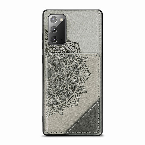 Funda Silicona Carcasa Ultrafina Goma con Magnetico S03D para Samsung Galaxy Note 20 5G Gris