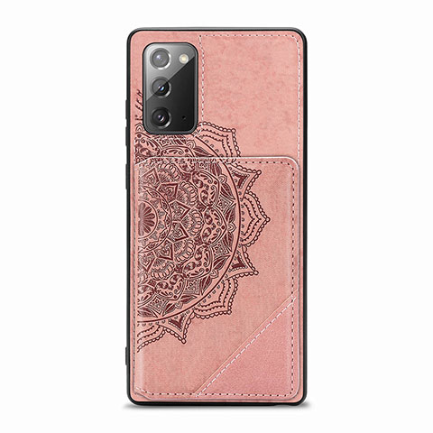 Funda Silicona Carcasa Ultrafina Goma con Magnetico S03D para Samsung Galaxy Note 20 5G Oro Rosa