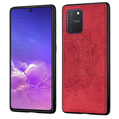 Funda Silicona Carcasa Ultrafina Goma con Magnetico S03D para Samsung Galaxy S10 Lite Rojo