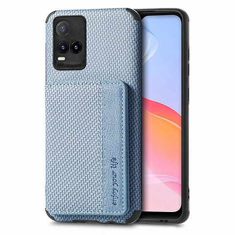 Funda Silicona Carcasa Ultrafina Goma con Magnetico S03D para Vivo Y32 4G Azul