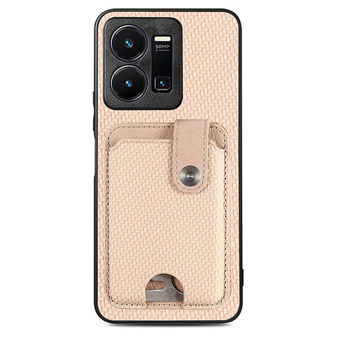 Funda Silicona Carcasa Ultrafina Goma con Magnetico S03D para Vivo Y35 4G Oro