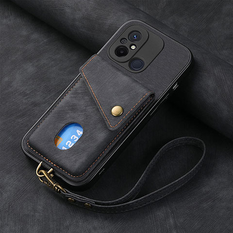 Funda Silicona Carcasa Ultrafina Goma con Magnetico S03D para Xiaomi Poco C55 Negro