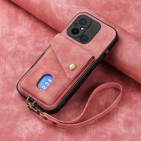 Funda Silicona Carcasa Ultrafina Goma con Magnetico S03D para Xiaomi Poco C55 Oro Rosa