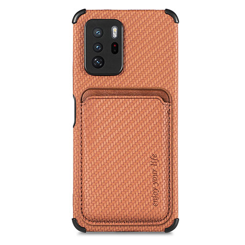 Funda Silicona Carcasa Ultrafina Goma con Magnetico S03D para Xiaomi Poco X3 GT 5G Marron