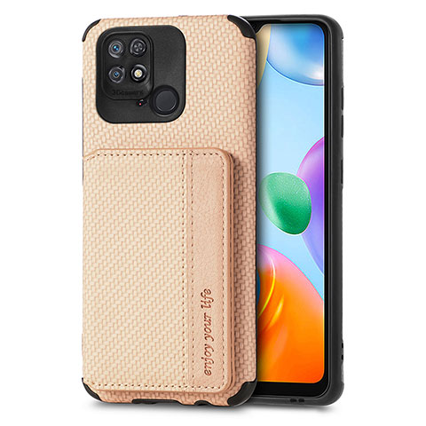 Funda Silicona Carcasa Ultrafina Goma con Magnetico S03D para Xiaomi Redmi 10 India Oro