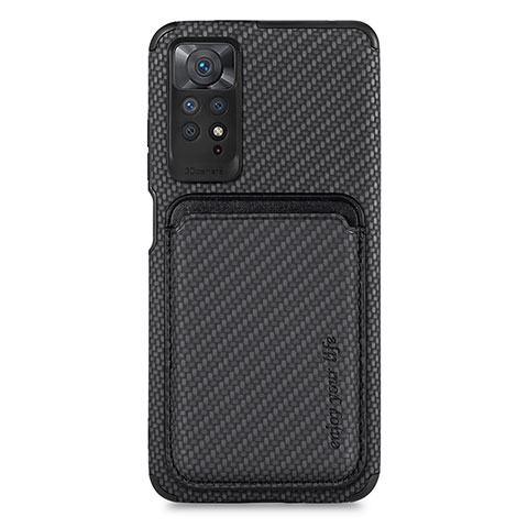 Funda Silicona Carcasa Ultrafina Goma con Magnetico S03D para Xiaomi Redmi Note 11 Pro 5G Negro