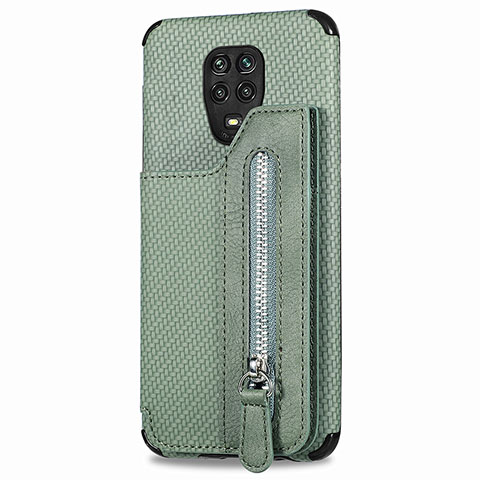 Funda Silicona Carcasa Ultrafina Goma con Magnetico S03D para Xiaomi Redmi Note 9 Pro Max Verde