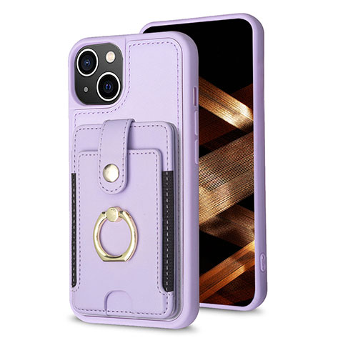 Funda Silicona Carcasa Ultrafina Goma con Magnetico S04D para Apple iPhone 14 Purpura Claro