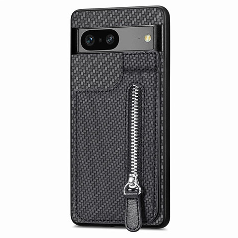 Funda Silicona Carcasa Ultrafina Goma con Magnetico S04D para Google Pixel 7a 5G Negro