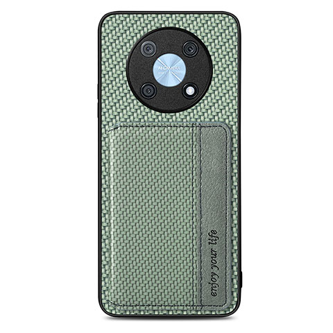 Funda Silicona Carcasa Ultrafina Goma con Magnetico S04D para Huawei Enjoy 50 Pro Verde