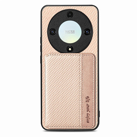 Funda Silicona Carcasa Ultrafina Goma con Magnetico S04D para Huawei Honor Magic5 Lite 5G Oro