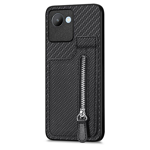 Funda Silicona Carcasa Ultrafina Goma con Magnetico S04D para Realme Narzo 50i Prime Negro