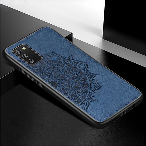 Funda Silicona Carcasa Ultrafina Goma con Magnetico S04D para Samsung Galaxy A02s Azul