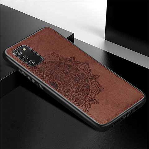 Funda Silicona Carcasa Ultrafina Goma con Magnetico S04D para Samsung Galaxy A02s Marron