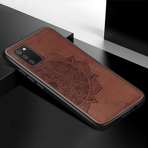 Funda Silicona Carcasa Ultrafina Goma con Magnetico S04D para Samsung Galaxy A03s Marron