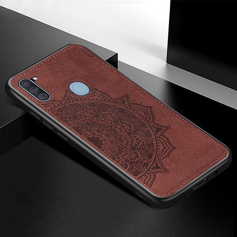 Funda Silicona Carcasa Ultrafina Goma con Magnetico S04D para Samsung Galaxy A11 Marron