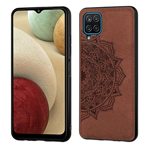 Funda Silicona Carcasa Ultrafina Goma con Magnetico S04D para Samsung Galaxy A12 5G Marron