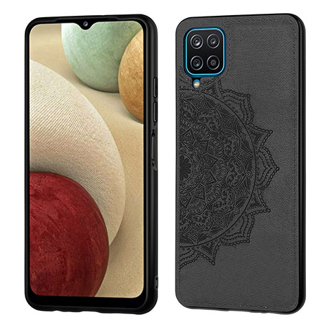 Funda Silicona Carcasa Ultrafina Goma con Magnetico S04D para Samsung Galaxy A12 5G Negro