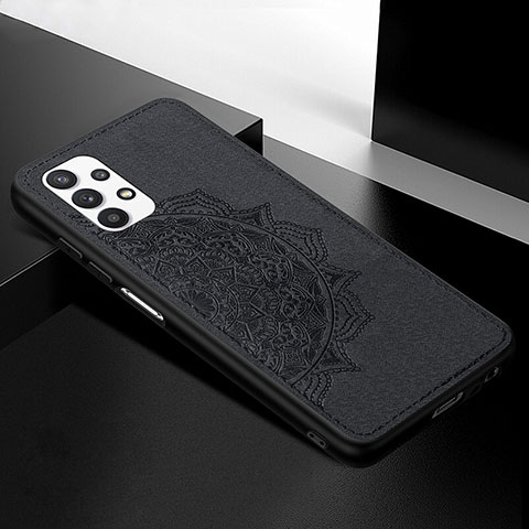 Funda Silicona Carcasa Ultrafina Goma con Magnetico S04D para Samsung Galaxy A32 4G Negro