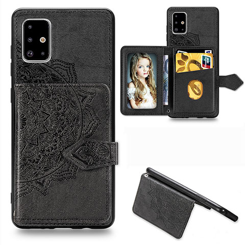 Funda Silicona Carcasa Ultrafina Goma con Magnetico S04D para Samsung Galaxy A51 5G Negro