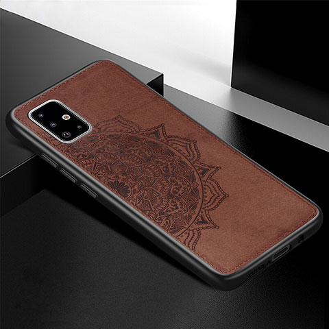 Funda Silicona Carcasa Ultrafina Goma con Magnetico S04D para Samsung Galaxy A71 4G A715 Marron