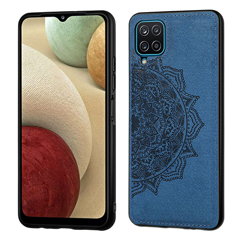 Funda Silicona Carcasa Ultrafina Goma con Magnetico S04D para Samsung Galaxy M12 Azul