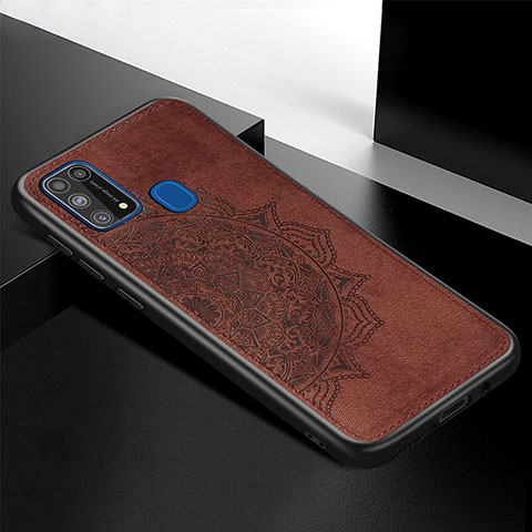 Funda Silicona Carcasa Ultrafina Goma con Magnetico S04D para Samsung Galaxy M31 Prime Edition Marron