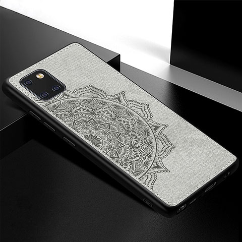 Funda Silicona Carcasa Ultrafina Goma con Magnetico S04D para Samsung Galaxy M60s Gris