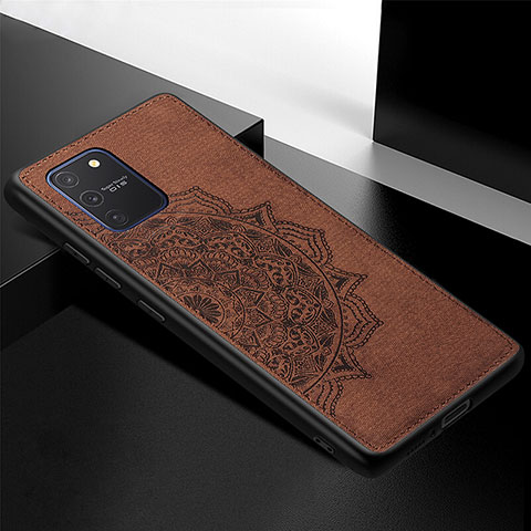 Funda Silicona Carcasa Ultrafina Goma con Magnetico S04D para Samsung Galaxy M80S Marron