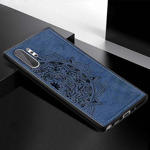 Funda Silicona Carcasa Ultrafina Goma con Magnetico S04D para Samsung Galaxy Note 10 Plus 5G Azul